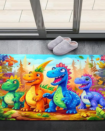 Dinosaur Rug for Boys Room - Colorful Cute Dino Rug for Room Kids Carpet for Bedroom Boys Bedroom Rug Cartoon Dinosaur Rug Cute Dinosaur Rugs for Boys Bedroom,2'×3' - LeafyLoom