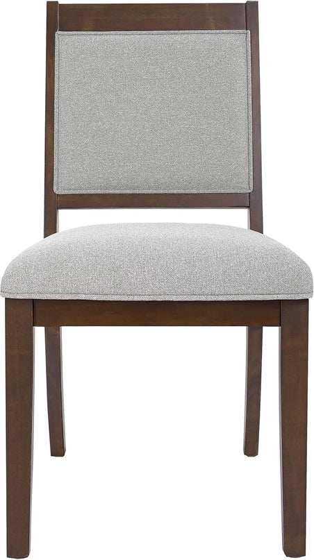 HomePop Classic Parsons Dining Chairs, Gray solid woven (set of 2) - LeafyLoom
