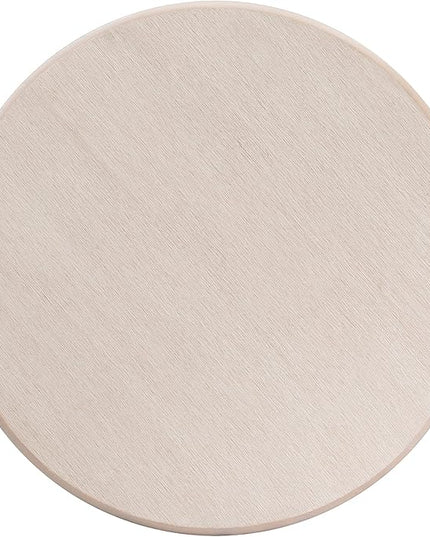 East West Furniture Antique Modern Kitchen Round Dining Table Top with Pedestal Base, 36x36 Inch, Butter Cream - LeafyLoom