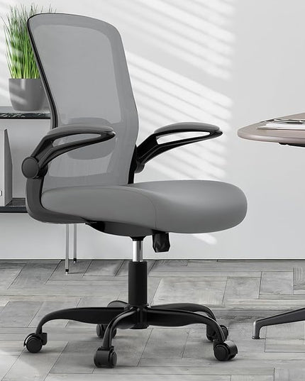 Office Chair, Ergonomic Desk Chair with Adjustable Lumbar Support, High Back Mesh Computer Chair with Flip-up Armrests-BIFMA Passed Task Chairs, Executive Chair for Home Office - LeafyLoom
