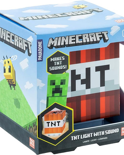 Minecraft TNT Light with Official Game Sounds, Handheld Night Light & Fun Minecraft Toy for Kids, Minecraft Room Decor - LeafyLoom