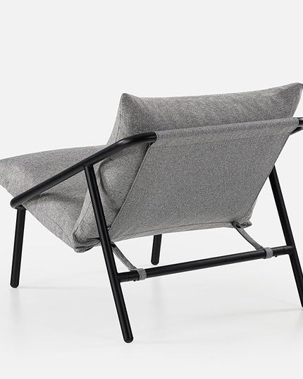 ZINUS Ada Sling Accent Chair, Metal Framed Armchair with Shredded Foam Cushioning, Light Grey - LeafyLoom