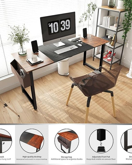 63 inch Sandalwood Splicing Desk, Writing Table, Game Desk, Writing Desk, Computer Desk - LeafyLoom
