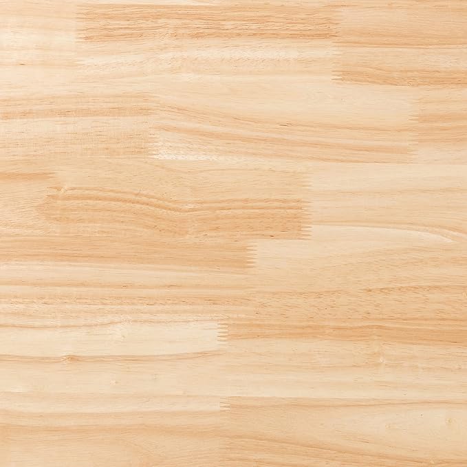 Amazon Basics FSC Certified Solid Wood Kitchen Rectangular Dining Table, Natural Wood, 29.5"D x 47.2"W x 29.5"H - LeafyLoom