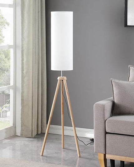Ore International 58.5" in Lauren Modern Natural Tripod Floor LAMP - LeafyLoom