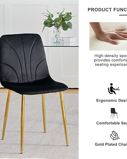NicBex Haerin-SD-00368-LWJ Dining Chairs, 33.9"x18.1"x17.3", Black - LeafyLoom