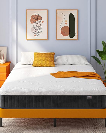 Queen Mattresses in a Box, 10 Inch Memory Foam Mattress Quees Size with Hybrid Queen Bed Mattress Pressure Relief & Supportive Queen Size Mattresses - LeafyLoom