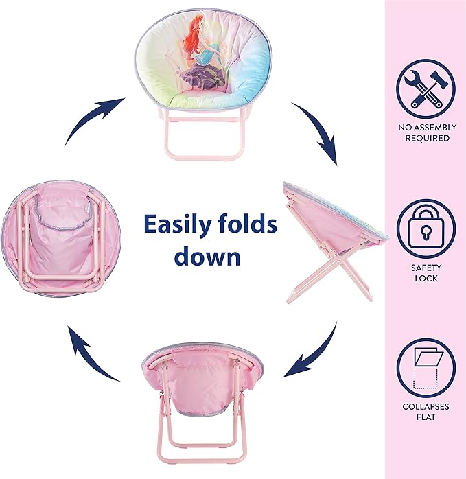 Idea Nuova Little Mermaid Saucer Chair - LeafyLoom