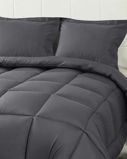 Utopia Bedding Queen Size Comforter Set with 2 Pillow Shams, Bedding Comforter Sets, Down Alternative Grey Comforter, Soft and Comfortable, Machine Washable (Pack of 4) - LeafyLoom