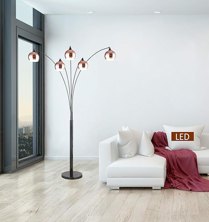 Artiva USA Amore 86" Two-Tone LED Floor Lamp with Dimmer 5000 Lumen - LeafyLoom