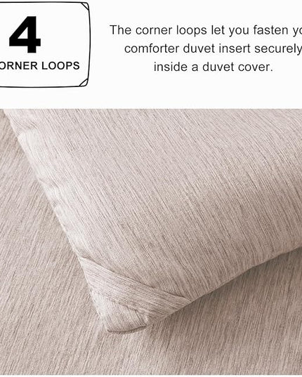 CozyLux King Size Comforter Set - 3 Pieces Warm Taupe Soft Luxury Cationic Dyeing Tan Bedding Comforter for All Season, Breathable Lightweight Fluffy Boho Bed Sets with 1 Comforter and 2 Pillow Shams - LeafyLoom