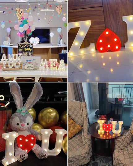 Colorful Letter LED Lights, 16 Colors Changing LED Marquee Letter Lights, Dimmable Night Lights for Wedding, Birthday, Holiday, Party, Bar, Christmas Decoration,Dorm Room Decor-Multicolor V - LeafyLoom