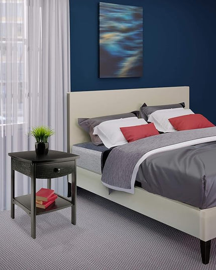 Winsome Basics Solid Wood End Table Nightstand - LeafyLoom