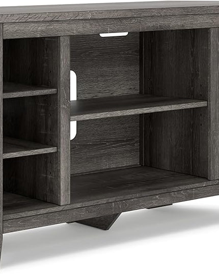 Signature Design by Ashley Arlenbry Modern Corner TV Stand with Fireplace Option & Fits TVs Up to 48 Inches, Gray - LeafyLoom