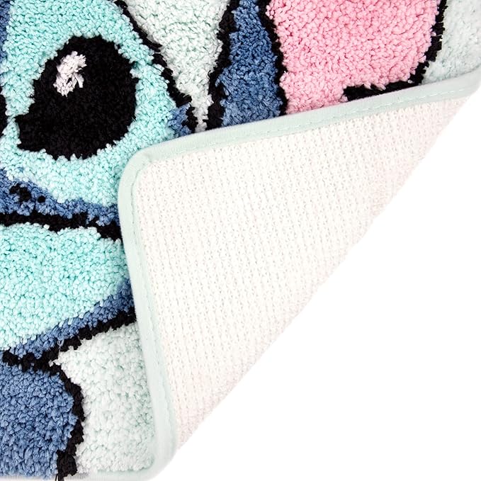 Jay Franco Disney Lilo & Stitch Floral Fun Tufted Polyester Bath Rug, Kids Bath (Official Disney Product) - LeafyLoom