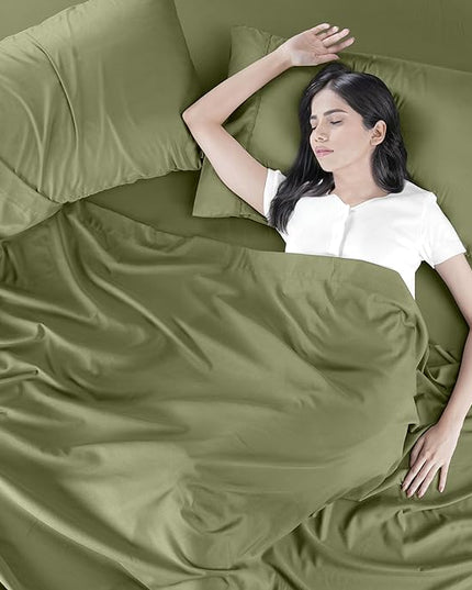 Utopia Bedding King Bed Sheets Set - 4 Piece Bedding - Brushed Microfiber - Shrinkage and Fade Resistant - Easy Care (King, Olive) - LeafyLoom