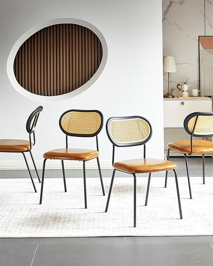 NicBex Haerin-SD-00364-LWJ Dining Chairs, 22.1"x17.7"x31.5", Brown - LeafyLoom