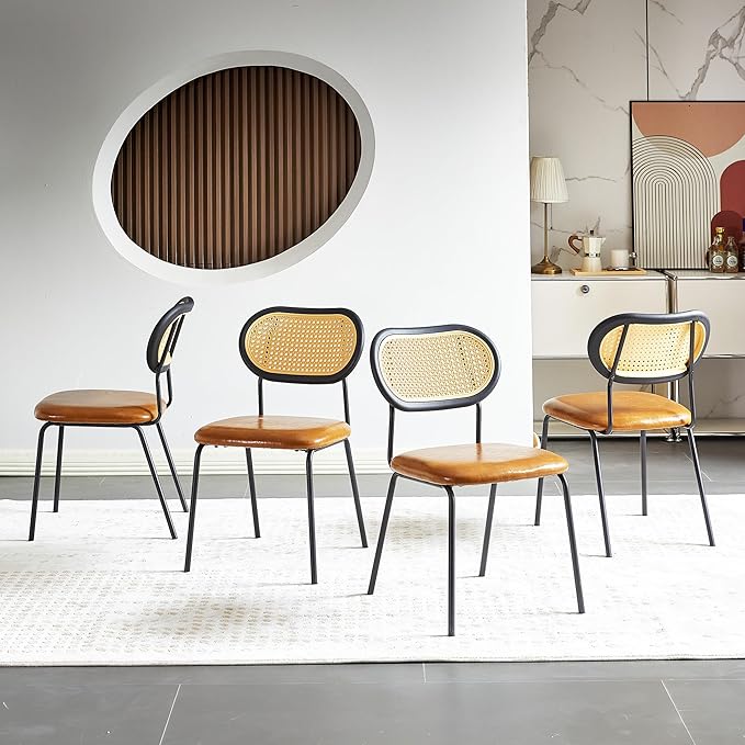 NicBex Haerin-SD-00364-LWJ Dining Chairs, 22.1"x17.7"x31.5", Brown - LeafyLoom