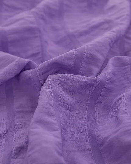 Seersucker Purple Queen Size Comforter Sets for Girls Women Boho Purple Seersucker Bedding Set & Collections 5 Pieces-Soft Lightweight Microfiber Bed Set for All Season,Queen 90''x90''… - LeafyLoom