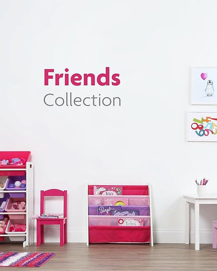 Humble Crew Kids' Toy Storage Organizer with 12 Plastic Bins, Pink&Purple, White/Purple/Pink - LeafyLoom
