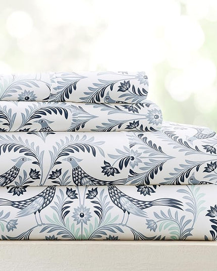 Linen Market 4 Piece California King Bedding Sheet Set (Navy Blue) - Sleep Better Than Ever with These Ultra-Soft Cooling Bed Sheets for Your California King Size Bed - Deep Pocket Fits 16" Mattress - LeafyLoom