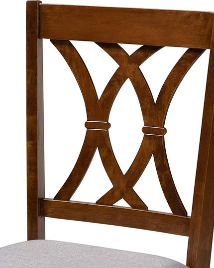 Baxton Studio Dining Sets, Grey/Walnut - LeafyLoom