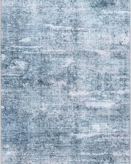 nuLOOM Katia Modern Abstract Machine Washable Ultra Thin Runner Rug, 2' 6" x 8', Blue - LeafyLoom