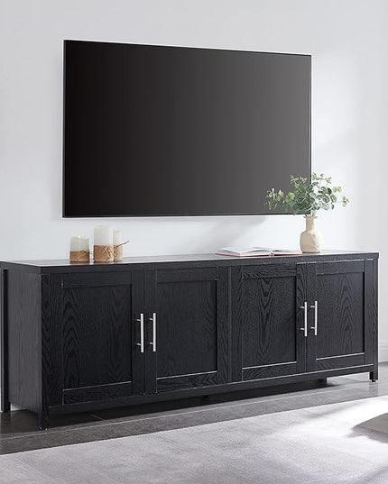 Henn&Hart Strahm TV Stand, 68" Wide, Black - LeafyLoom