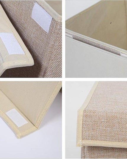 popoly Large Toy Box Chest Storage with Flip-Top Lid, Collapsible Kids Storage Boxes Container Bins for Toys, Playroom Organizers, 25"x13" x16"(Linen Beige) - LeafyLoom