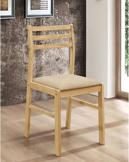 NicBex Small Dining Table for 2 Breakfast Nook Table Set Modern 3-Piece Dining Set with Drop Leaf for Breakfast Nook, Living Room, Small Space, Easy Assembly, Natural - LeafyLoom