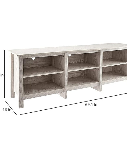 ROCKPOINT 70inch TV Stand Storage Media Console Entertainment Center,White - LeafyLoom
