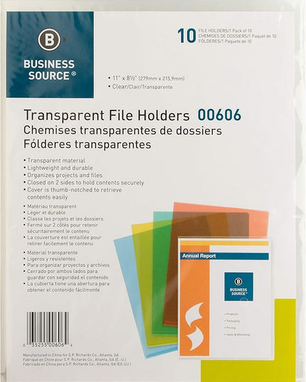 Business Source File Sleeve, Clear (00606BX) - LeafyLoom