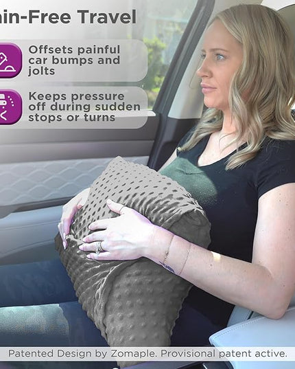 Zomaple Hysterectomy Pillow- Super Comfy Shock Absorbing Hysterectomy Recovery Pillow with 2 Pockets and Gel Pack- Tummy Pillow with Hands Placement Pouch - LeafyLoom