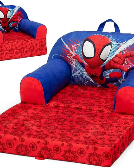 Delta Children Cozee Buddy Flip-Out Kids Chair, Spidey and His Amazing Friends - LeafyLoom