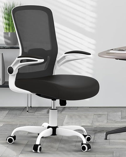 Office Chair, Ergonomic Desk Chair with Adjustable Lumbar Support, High Back Mesh Computer Chair with Flip-up Armrests-BIFMA Passed Task Chairs, Executive Chair for Home Office - LeafyLoom