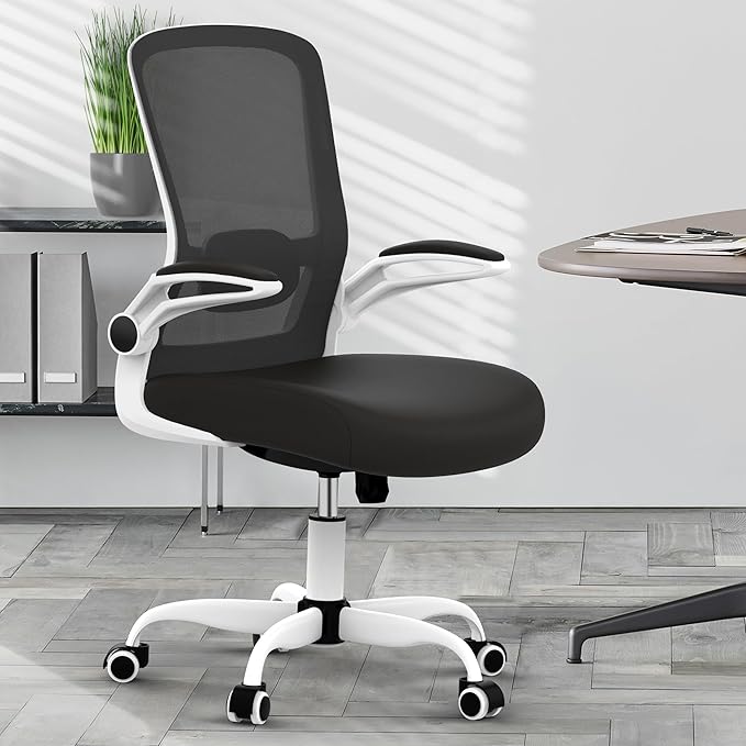 Office Chair, Ergonomic Desk Chair with Adjustable Lumbar Support, High Back Mesh Computer Chair with Flip-up Armrests-BIFMA Passed Task Chairs, Executive Chair for Home Office - LeafyLoom