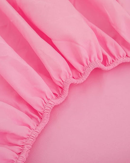 Pink Comforter Sets Queen Size, Pink Bedding Sets,Bed in a Bag Comforter 5 Pieces-Soft Lightweight Microfiber Bed Set for All Season… - LeafyLoom