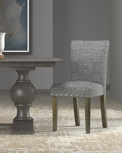 HomePop Classic Parsons Dining Chairs, Set of 2, Gray(Set of 2) - LeafyLoom