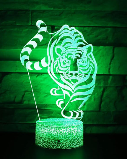 Tiger Gifts Tiger Shape Lamp 16 Colors Desk Table Night Light for Kids Party Supplies Birthday Valentine's Day Christmas Lover Friends - LeafyLoom