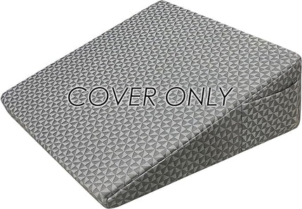 Bed Wedge Pillowcase 7.5“ Wedge Pillow Cover Cooling and Breathable Replacement Cover Dark Grey (Wedge Pillow Cover Only) - LeafyLoom