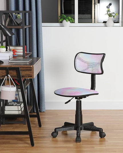 Rainbow Tiedye Desk Chair 21D x 21W x 33H in - LeafyLoom