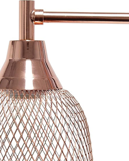Elegant Designs LD1060-RGD Mesh Wire Table Lamp, Rose Gold - LeafyLoom