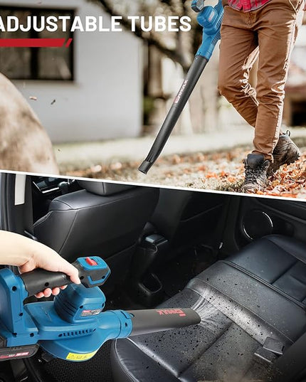 20V 160MPH Cordless Leaf Blower with Battery, Charger & Adjustable Tubes - Portable, Lightweight for Cleaning Leaf, Dust, Debris - LeafyLoom