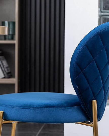 Roundhill Furniture Amoa Dining Chair, Set of 2, Blue - LeafyLoom