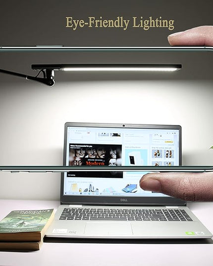 LED Desk Lamp, Architect Task Lamp, 12W Eye-Caring Metal Swing Arm Dimmable Drafting Table Lamp with Clamp,Touch Control Desk Lamp, Study Reading Work Office Workbench - LeafyLoom