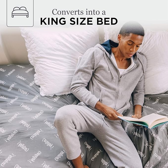 CordaRoy's Chenille Bean Bag Chair, Convertible Chair Folds from Bean Bag to Lounger, As Seen on Shark Tank, Moss - King Size - LeafyLoom