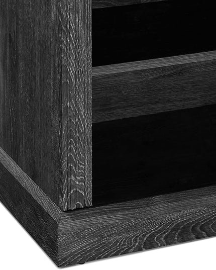 Rockpoint 70inch Classical TV Stand Storage Media Console Entertainment Center for TVs up to 80,Rustic Black - LeafyLoom