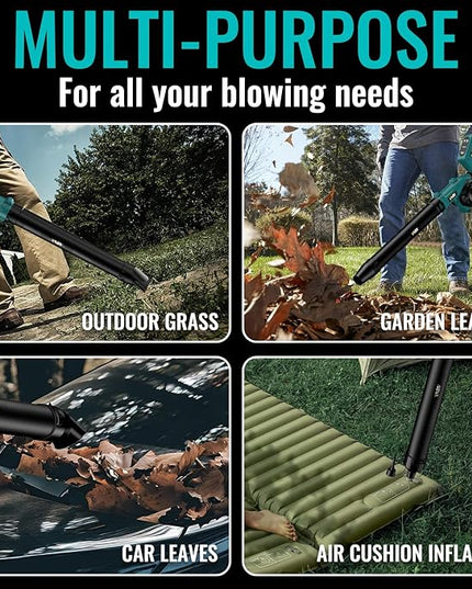 Leaf Blower, Cordless Leaf Blower for Makita 18V Battery, 3 Speed Modes Up to 200MPH, 270° Rotatable Electric Leaf Blower with 4 Blowing Nozzles for Lawn Care and Yard(Battery Not Included) - LeafyLoom