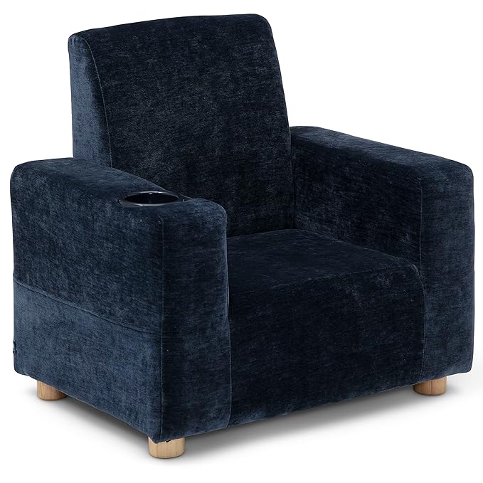 GAP GapKids Upholstered Chair, Navy - LeafyLoom
