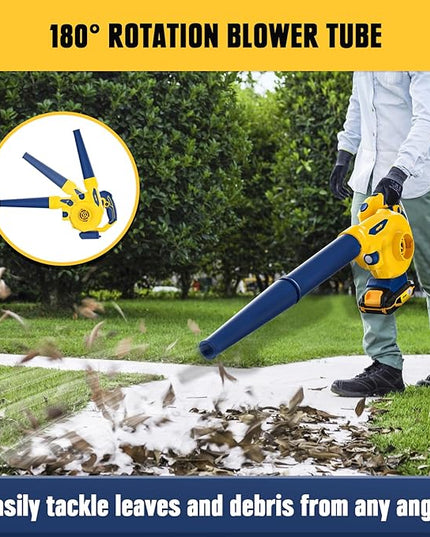 Mellif Leaf Blower for Dewalt 20V MAX Battery(No Battery), Rotatable Brushless Blower/Cordless Vacuum Cleaner/Air Pump for Inflatables, 6 Variable Speed, 180° Adjustable Blower Tube, for Lawn/Yard - LeafyLoom